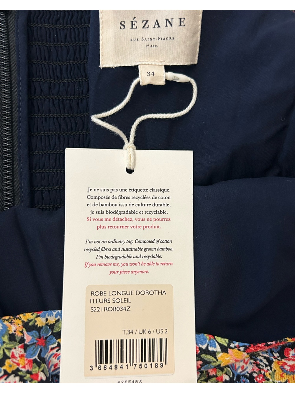 Sezane Dorotha Dress - Sunflowers - US2 / FR34 - Picture 7 of 16